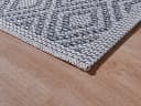 Steffensmeier Teppich Norrland Raute Beige Blau In- und Outdoor wasserfest Bild 3