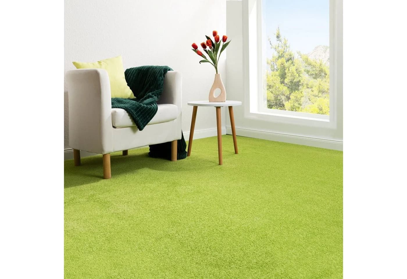 Steffensmeier Teppichboden Ibiza Kurzflor Grün Modern - Bild 2