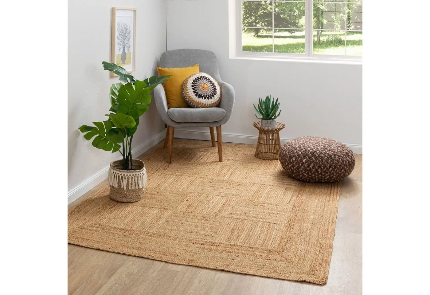 Steffensmeier Teppich Goa Rechteckig Jute Bordüre Beige - Bild 2