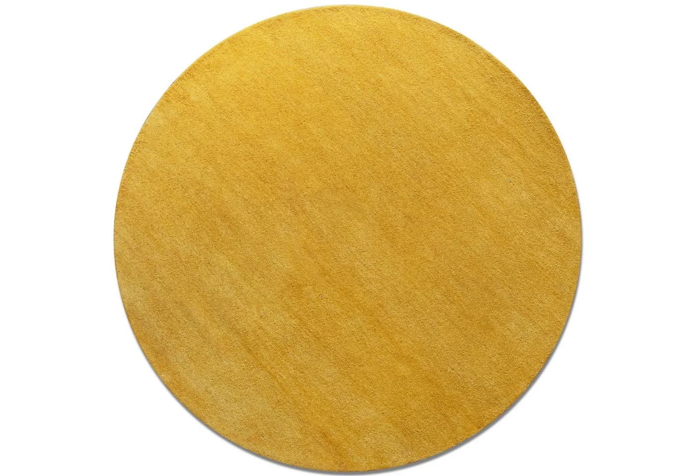 Steffensmeier Wollteppich Jaipur Rund Gold Gabbeh Handgetuftet