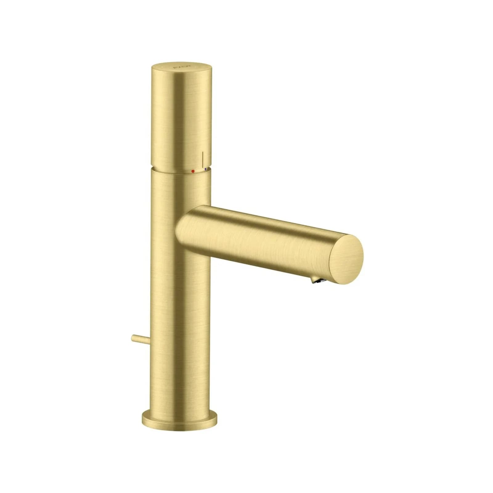 Hansgrohe Axor Uno Waschtischarmatur 45001950 Ausladung 123mm, mit Zerogriff, Zugstangen-Ablaufgarnitur, brushed brass