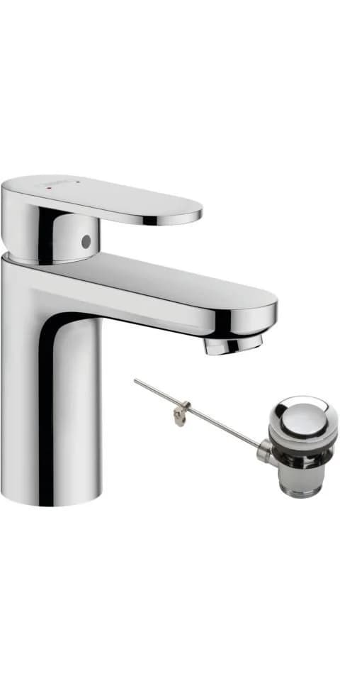 Hansgrohe Vernis Blend 100 Waschtischarmatur 71559000 mit Metall Zugstangen-Ablaufgarnitur, chrom - Bild 2