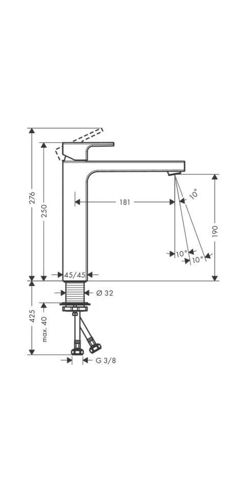 hansgrohe Vernis Shape Waschtischarmatur Modern Keramikmischsystem - Bild 5