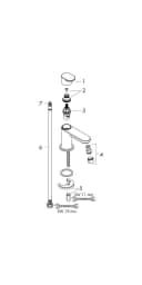 hansgrohe Waschtischarmatur Vernis Blend Standventil Silber Modern Bild 5