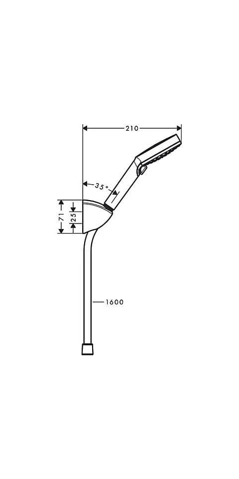 hansgrohe Vernis Blend Brausehalterset 26278000 Handbrause Silber - Bild 4