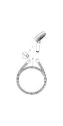 hansgrohe Vernis Blend Brausehalterset 26278000 Handbrause Silber Bild 5