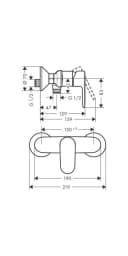 hansgrohe Duscharmatur Vernis Blend Schwarz DN 15 Keramikmischsystem Bild 4