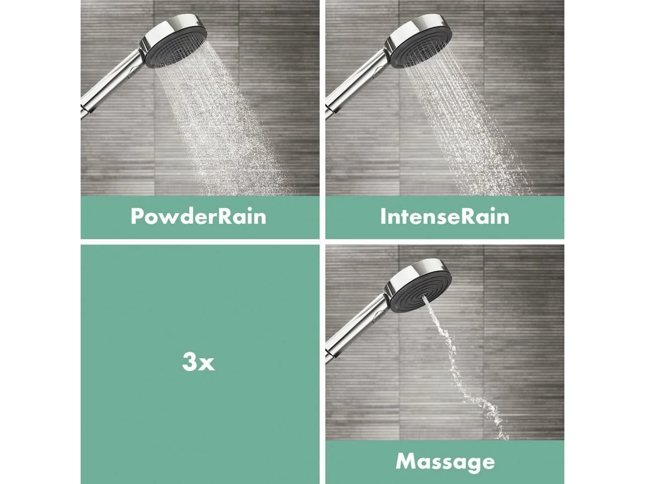 Hansgrohe Handbrause-Set 3 Strahlarten Pulsify Select S Chrom