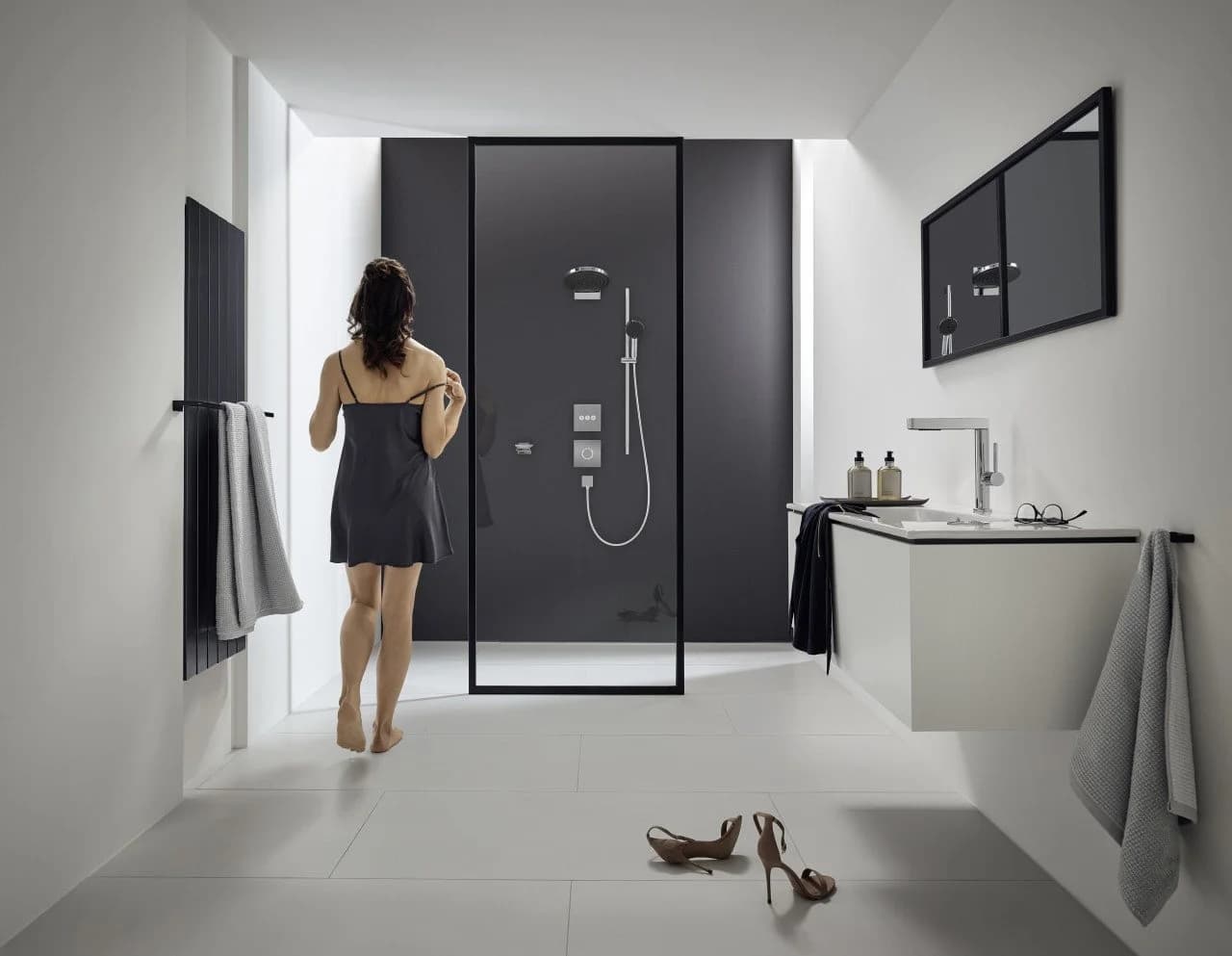 hansgrohe B-S Pulsify Sel. 105 EcoSmart Handbrause mit Braustange Chrom - Bild 3