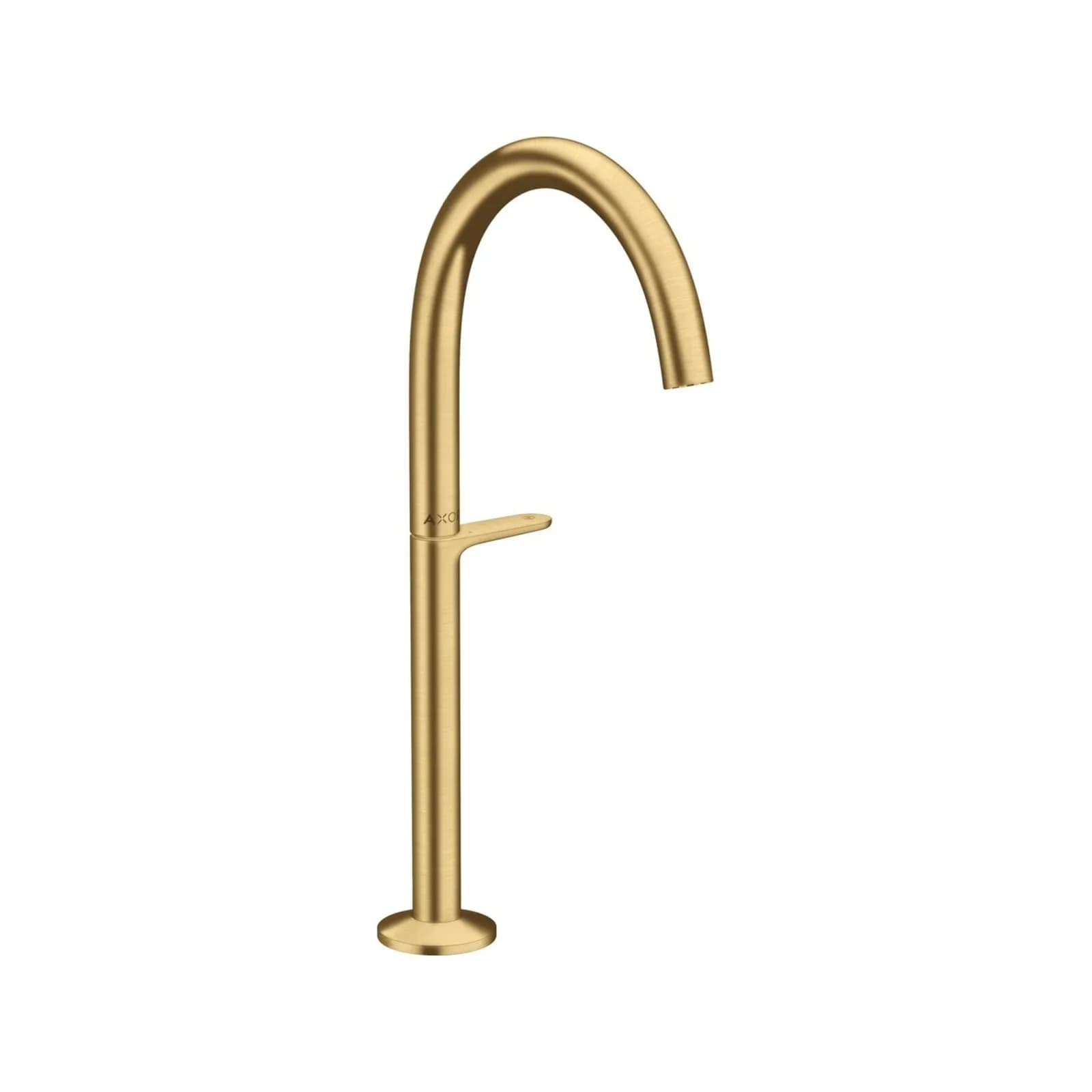 Hansgrohe Axor One Waschtischarmatur 48030250 Ausladung 165mm, für Aufsatzwaschtische, mit Push-Open-Ablaufgarnitur, brushed gold optic