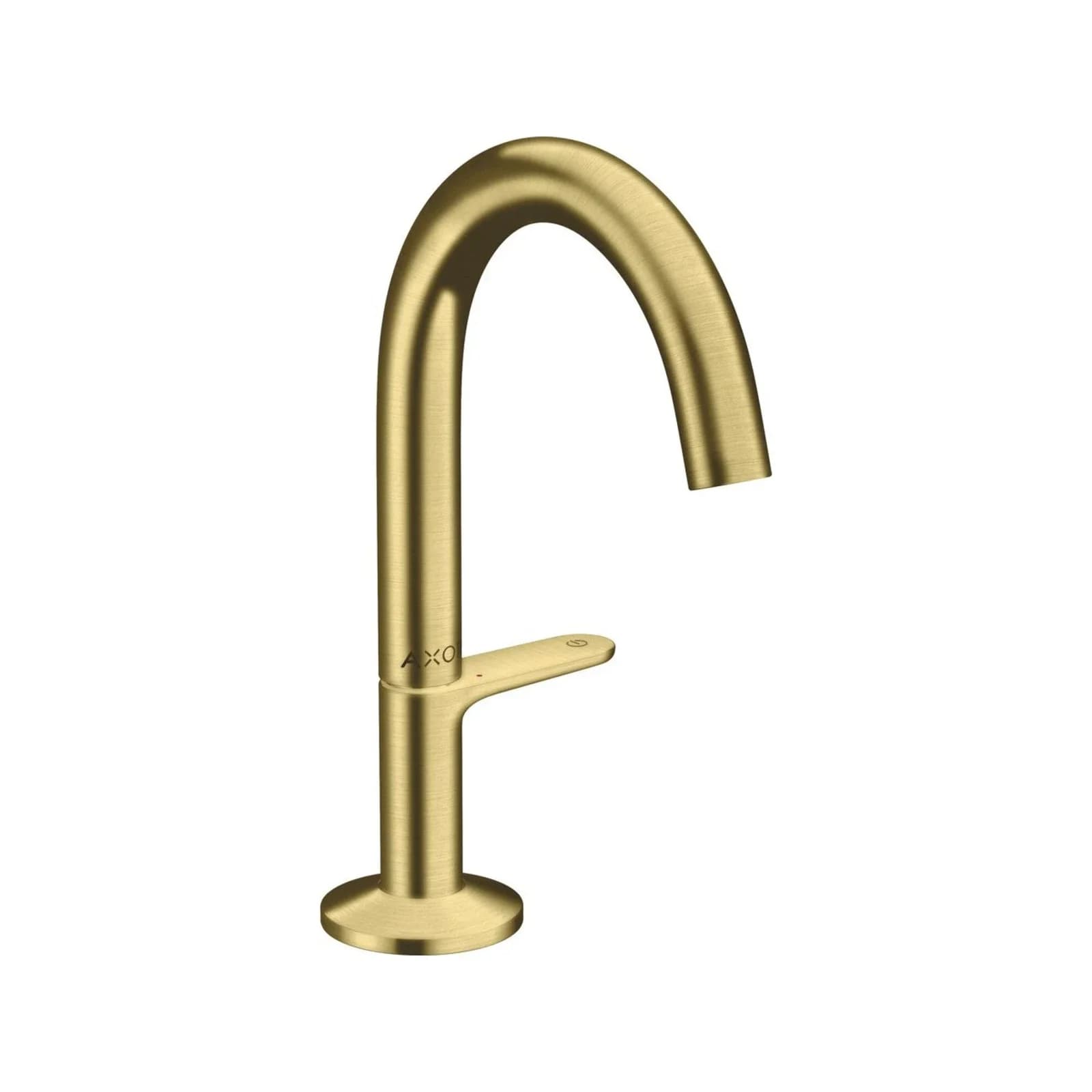 hansgrohe Axor One Waschtischarmatur 48010950 Ausladung 122mm, Push-Open-Ablaufgarnitur, gebürsteter Messing-Look