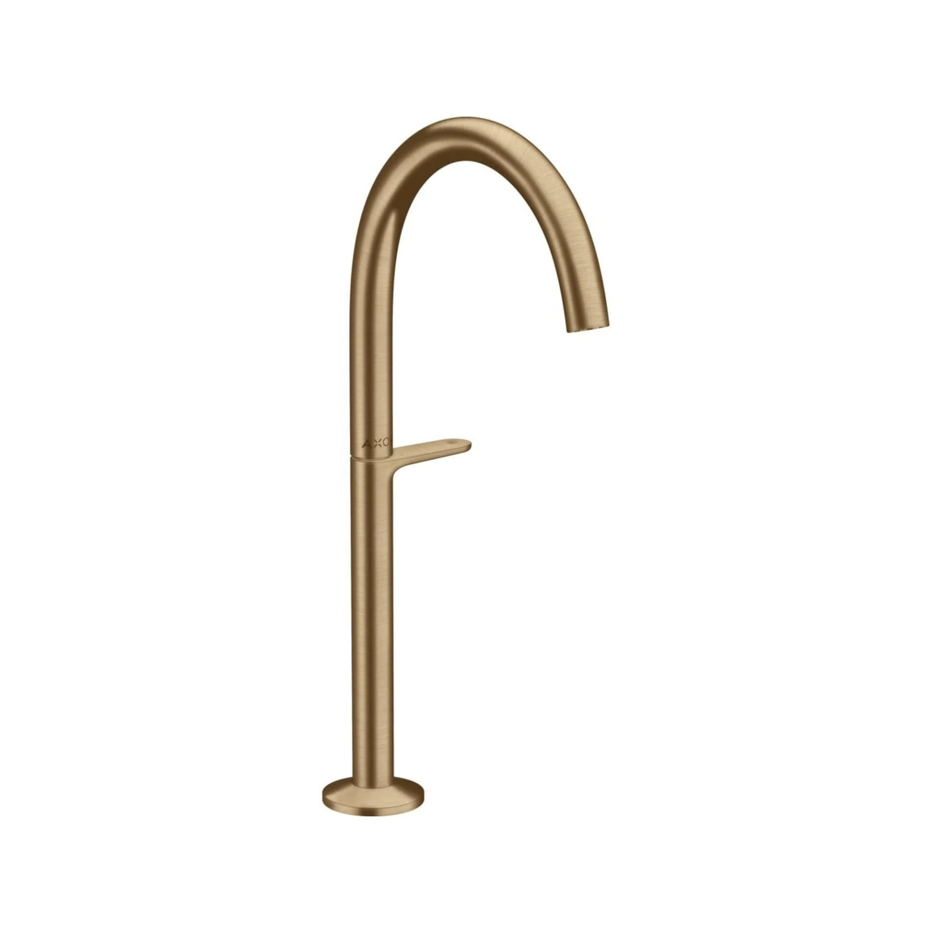 Hansgrohe Axor One Waschtischarmatur 48030140 Ausladung 165mm, Push-Open-Ablaufgarnitur, Brushed Bronze