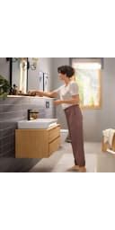 Hansgrohe Rebris E 110 CoolStart Waschtischarmatur 72559670 Ecosmart, mit Zugstangen-Ablaufgarnitur, schwarz matt Bild 1