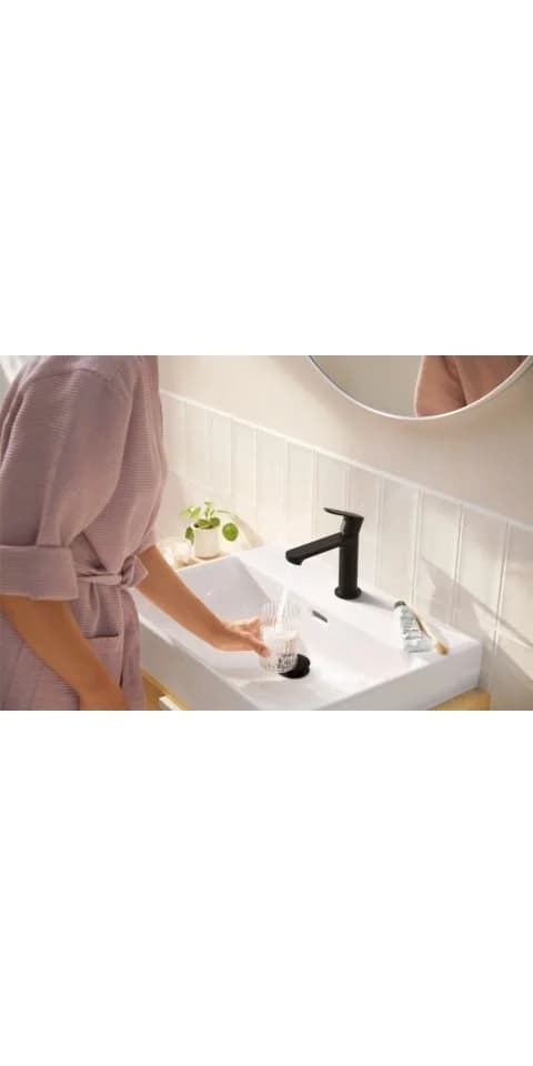hansgrohe Rebris S Waschtischarmatur Mattschwarz EcoSmart - Bild 3