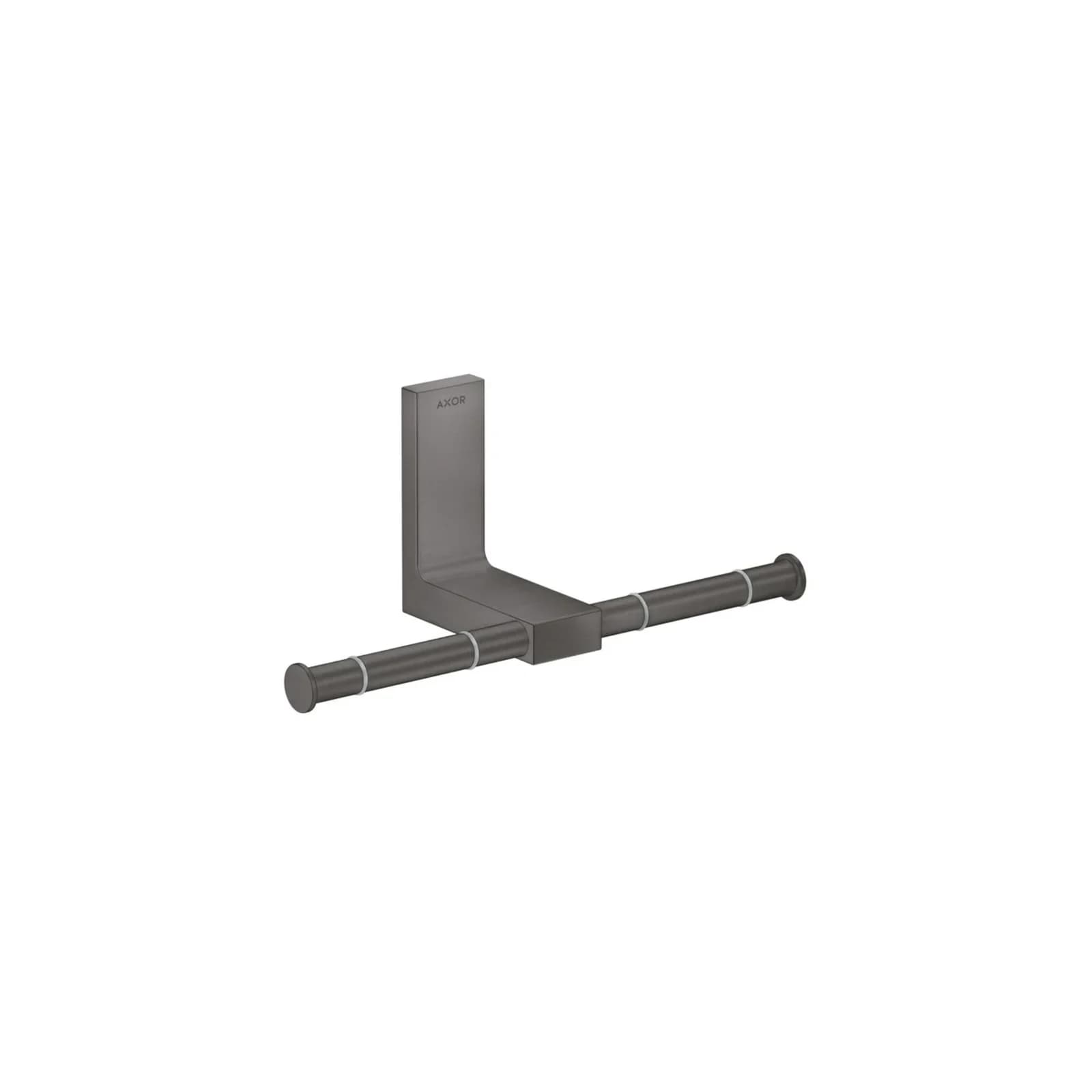 hansgrohe Axor Uni. Rectangular Doppelrolle Wandmontage Brushed Black Chrome