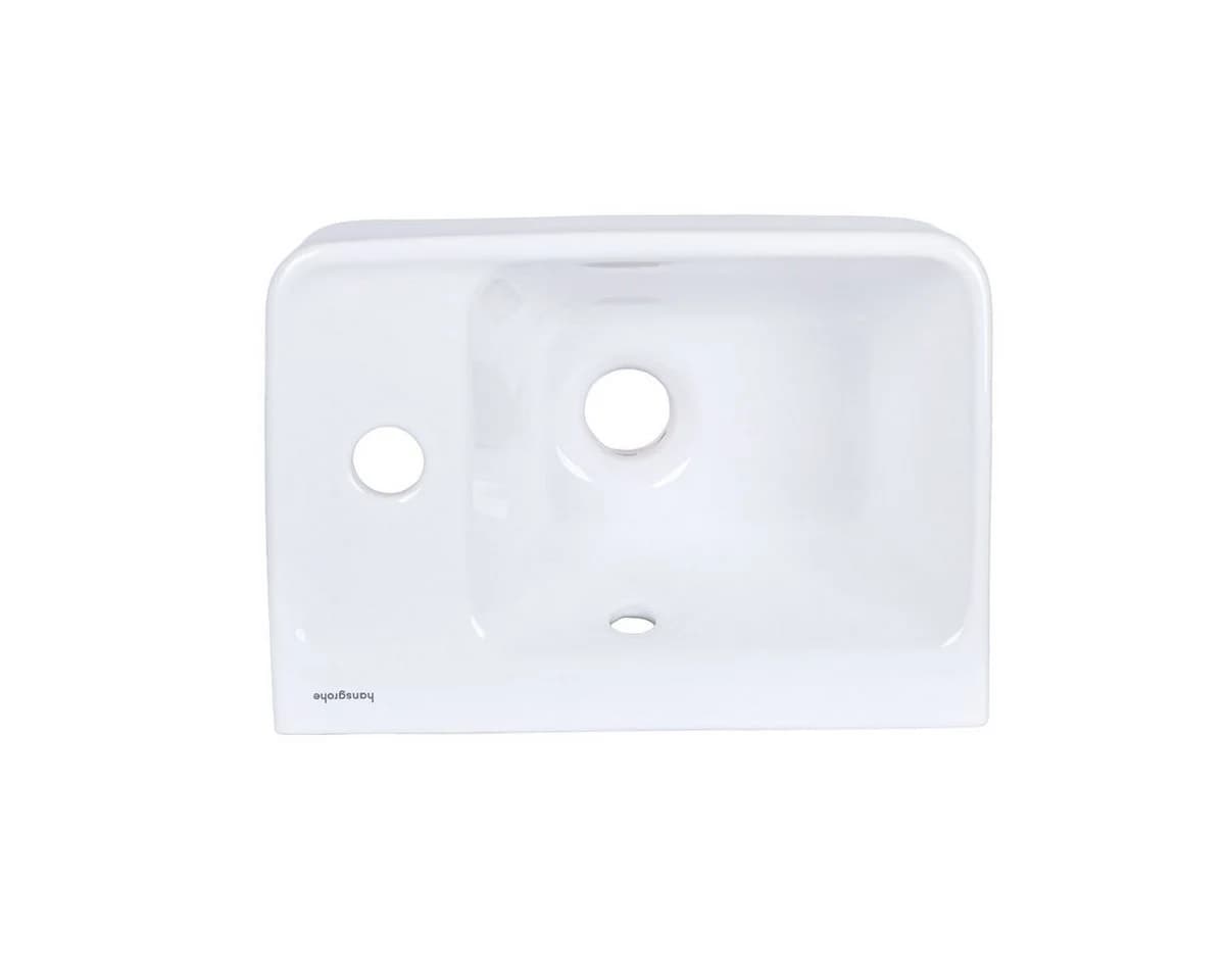 Hansgrohe Handwaschbecken Xanuia Q 360x250mm mit Hahnloch und Überlauf weiß - Bild 4