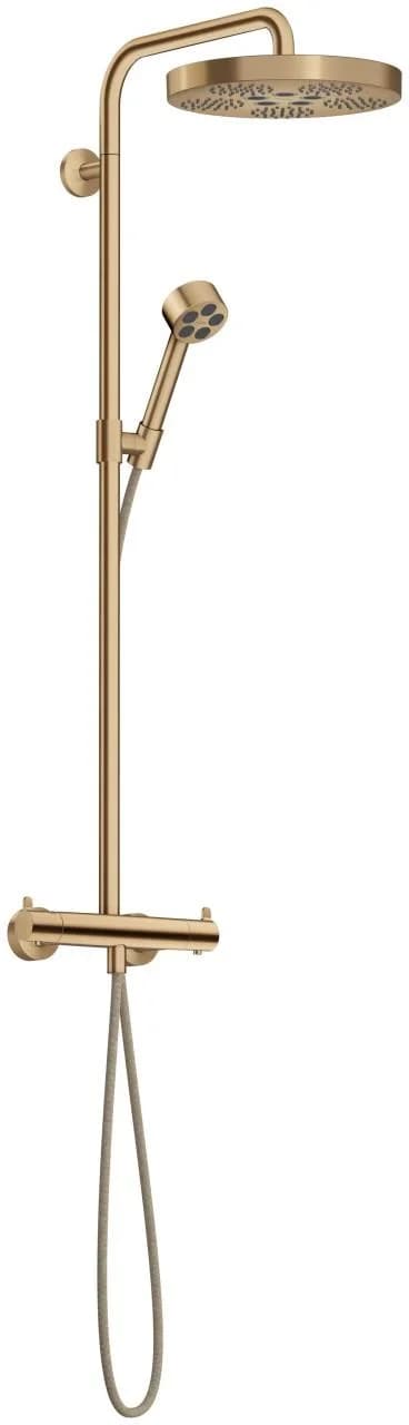 Hansgrohe AXOR One Duschsystem mit Thermostat und Duschkopf 280 48794140 Unterputz, Fertigmontageset, 1 Strahlart, 13,2 l/min, brushed bronze