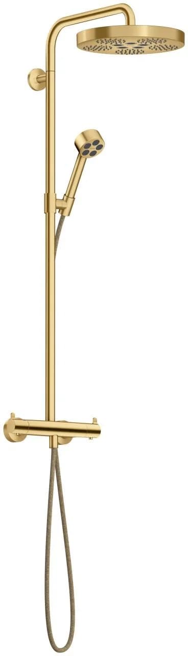 Hansgrohe AXOR One Duschsystem mit Thermostat und Duschkopf 280 48794250 Unterputz, Fertigmontageset, 1 Strahlart, 13,2 l/min, brushed gold optic