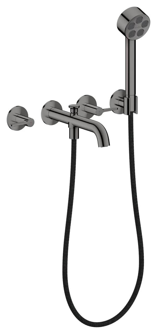 hansgrohe AXOR One 3-Loch Wannenarmatur 48444330 Unterputz, Polished Black Chrome