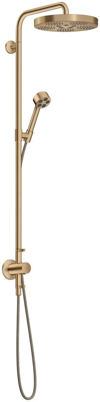 Hansgrohe AXOR One Duschsystem mit Thermostat und Duschkopf 280 48796140 Unterputz, Fertigmontageset, 1 Strahlart, 12 l/min, Brushed Bronze