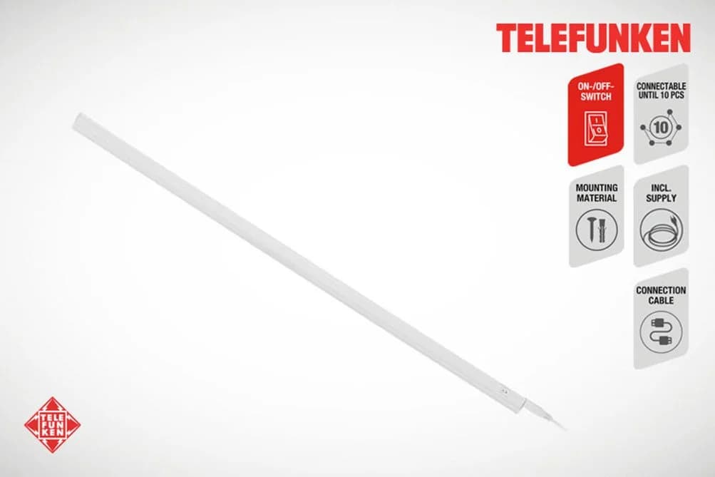 LED-Unterbauleuchte Hephaistos Weiß Kunststoff