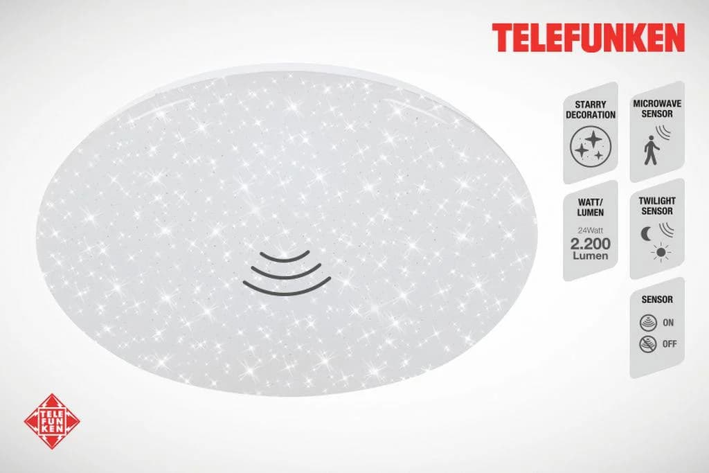 TELEFUNKEN LED Deckenleuchte PETSCHORA weiß mit Bewegungsmelder