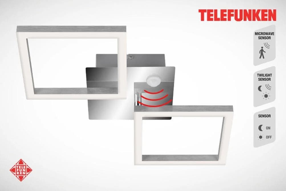 TELEFUNKEN LED Deckenleuchte FRAME weiß mit Bewegungsmelder