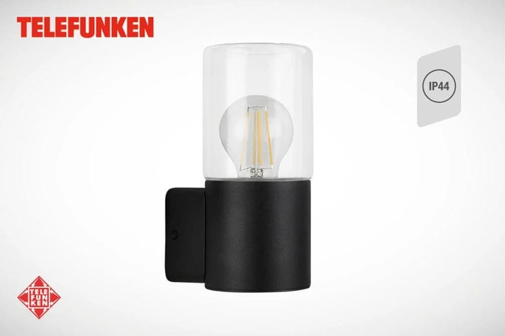TELEFUNKEN AMPOLO LED Außen-Wandleuchte Schwarz IP44