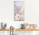 Artland Leinwandbild Christrose im Schnee Blumen auf Holzrahmen Bild 1