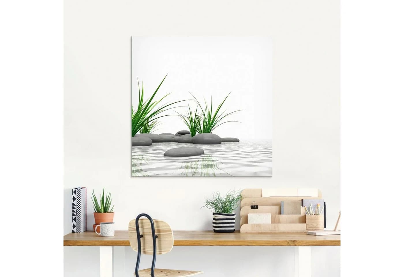 Artland Glasbild 3D Steine Zen Modernes Wandbild - Bild 2
