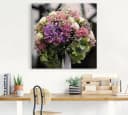 Artland Leinwandbild Blumenkugel Bunt auf Holzrahmen Bild 1