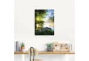 ARTLAND Wandbild Angelsteg am Morgen Grün Leinwandbild 30x40 cm Bild 1