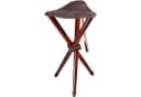 Wald & Forst Campingstuhl Dreibein mit Leder Braun Bild 2