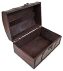 Das Kostümland Piratentruhe Geschenkbox Schatzkiste Holz Braun Bild 3