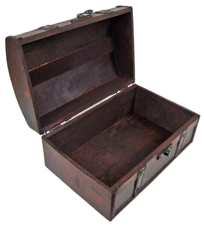 Das Kostümland Piratentruhe Geschenkbox Schatzkiste Holz Braun - Bild 3