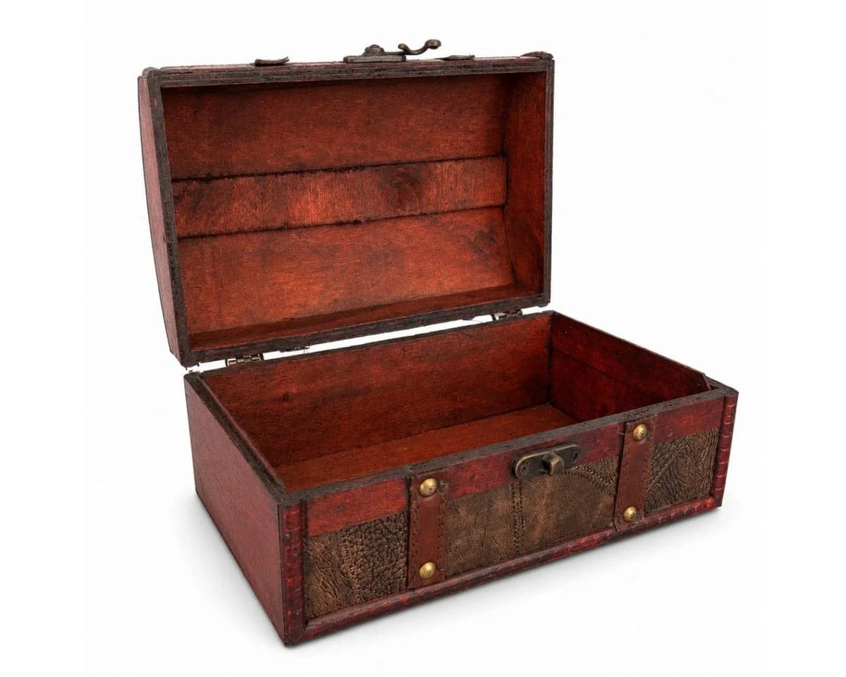 Das Kostümland Piratentruhe Geschenkbox Schatzkiste Holz Braun - Bild 5