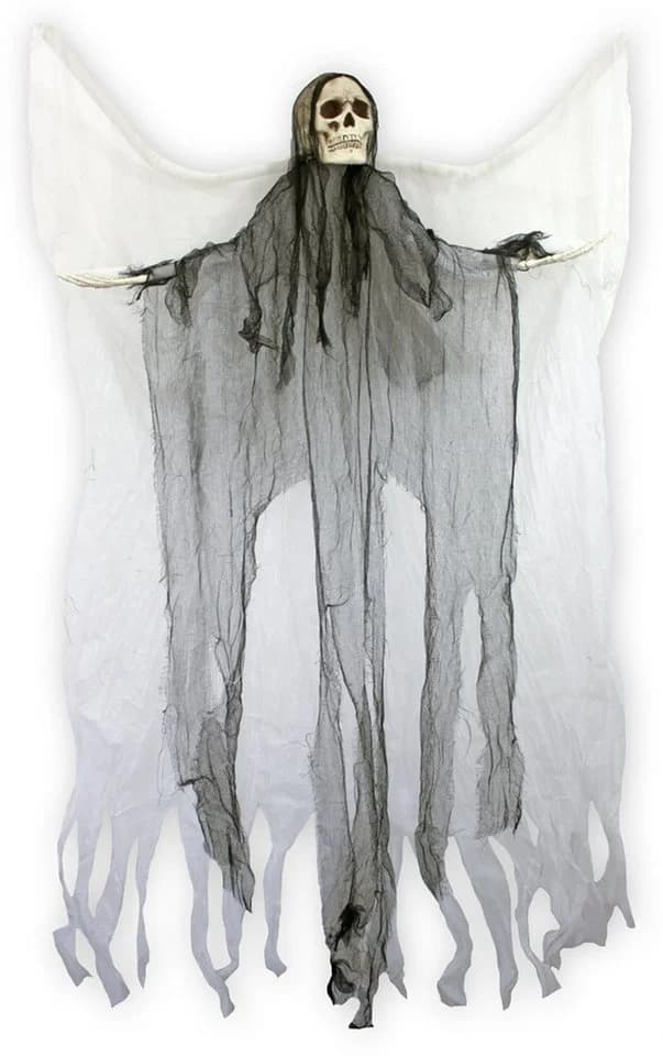 Das Kostümland Todesengel Halloween Hängefigur 180 cm Schwarz/Weiß - Bild 2