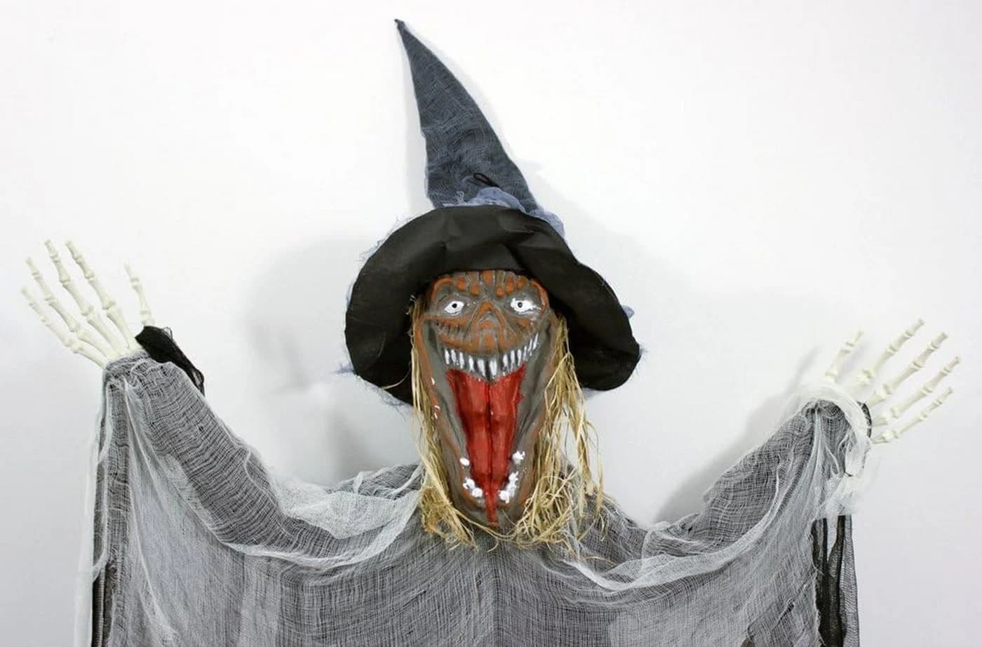 Das Kostümland Halloween Hexe Dekoobjekt Grau 170 cm - Bild 5