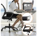 Yaheetech Bürostuhl Höhenverstellbar Schwarz mit Schaukelfunktion Bild 4