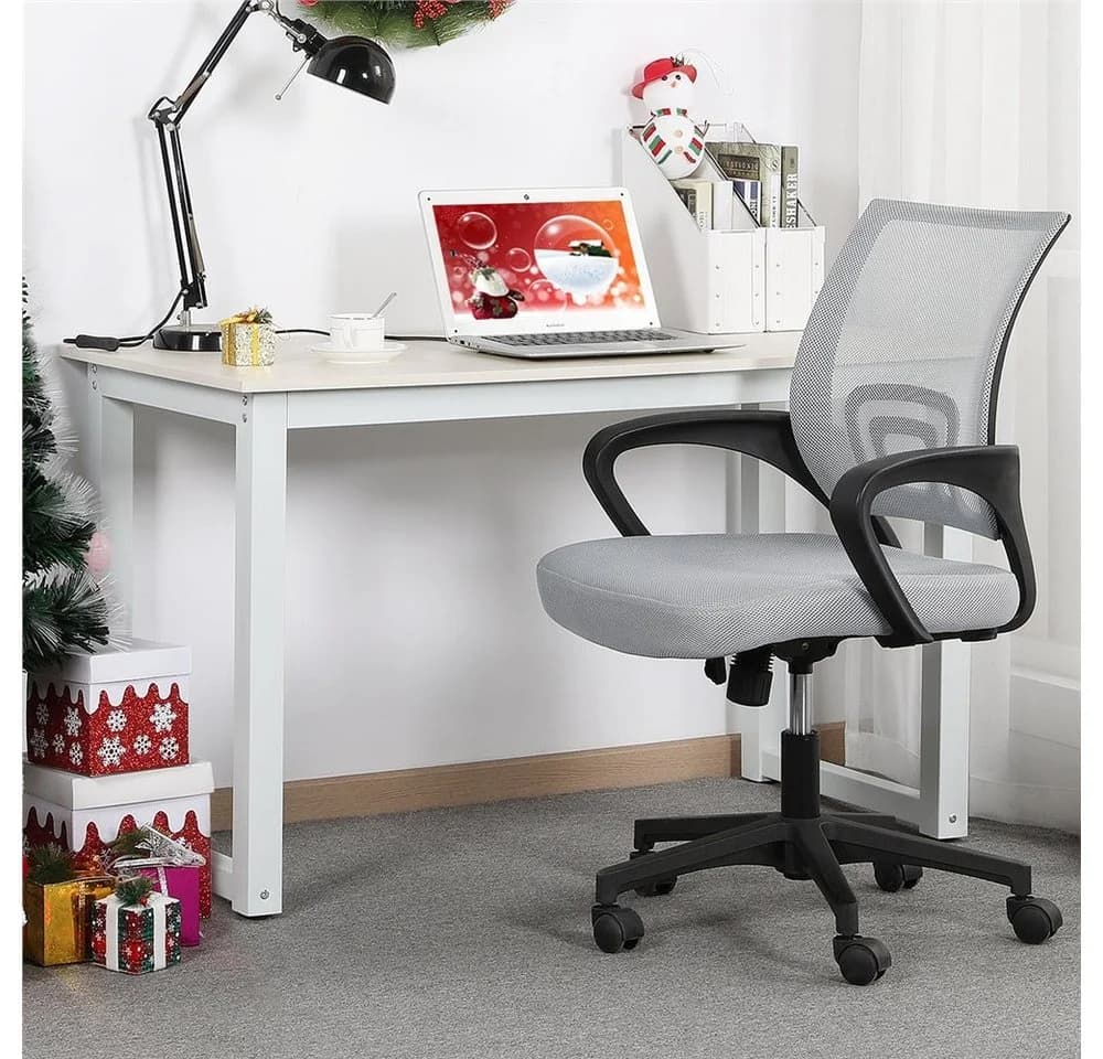 Yaheetech Bürostuhl Grau Höhenverstellbar mit Schaukelfunktion - Bild 3