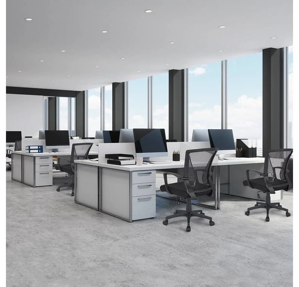 Yaheetech Bürostuhl Schwarz Mesh Höhenverstellbar mit Wippfunktion - Bild 5