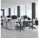 Yaheetech Bürostuhl Grau Höhenverstellbar mit Wippfunktion Bild 4