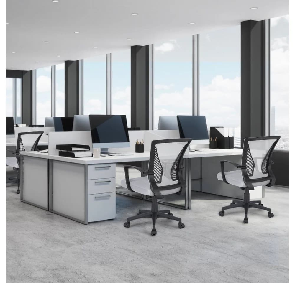 Yaheetech Bürostuhl Grau Höhenverstellbar mit Wippfunktion - Bild 4