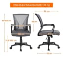 Yaheetech Bürostuhl Höhenverstellbarer Chefsessel Ergonomischer Drehstuhl Mesh-Gewebe Bild 5
