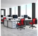 Yaheetech Bürostuhl Rot Höhenverstellbar mit Wippfunktion Bild 1