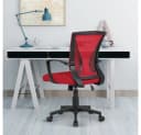 Yaheetech Bürostuhl Rot Höhenverstellbar mit Wippfunktion Bild 3