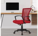 Yaheetech Bürostuhl Rot Höhenverstellbar mit Wippfunktion Bild 4