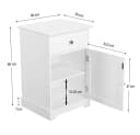Yaheetech Nachtschrank Weiß mit höhenverstellbarem Einlegeboden Bild 4