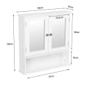 Yaheetech Spiegelschrank Badschrank mit Spiegeltür & 1 offenem Regal Bild 5