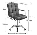 Yaheetech Drehstuhl Grau Höhenverstellbar Chefsessel Ergonomisch Bild 5